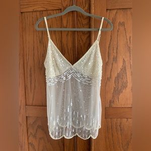 Vintage sequined tank top